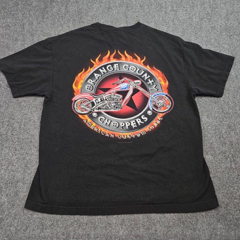 Orange County Choppers Tshirt Mens XL Black‎ Vintage Y2K Graphic Biker